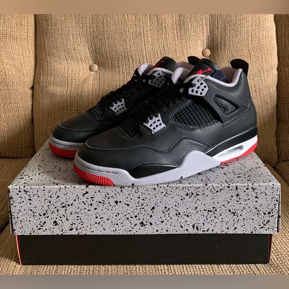 Nike Air Jordan 4 Retro Bred Reimagined FV5029-006 Size 12 Men's NEW Sneakers
